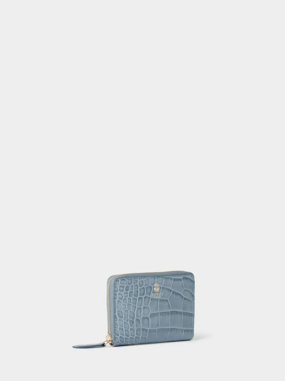 Online Osprey London Wentworth Italian Leather Medium Zip Purse Light Blue