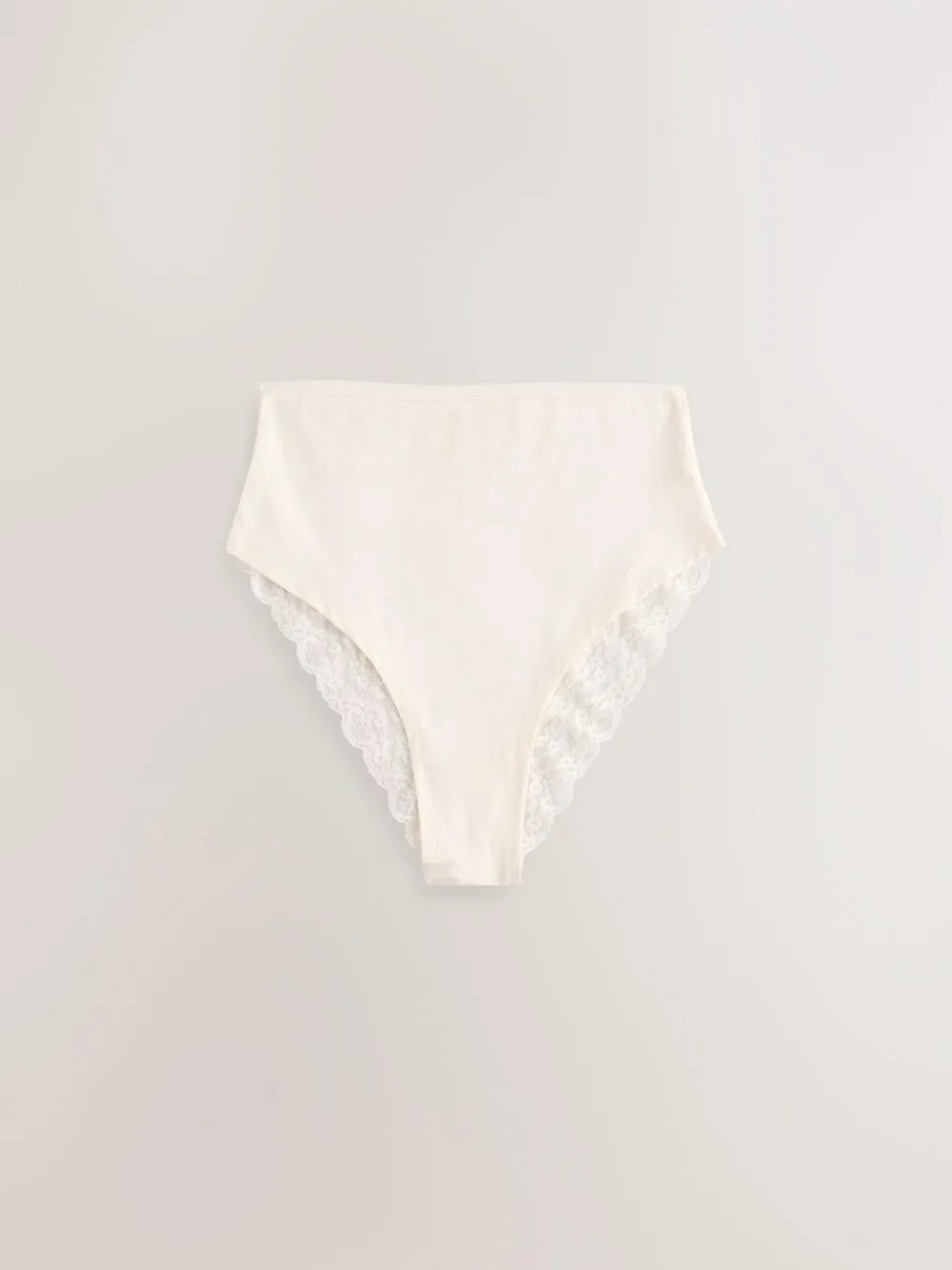 Next Paisley High Rise High Leg Cotton Lace Knickers 4 Pack^Women Panties