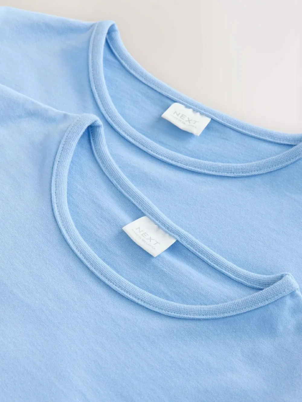 Next Pale Blue 2 Pack Puff Sleeve T-Shirts (3-16yrs)^ T-Shirts