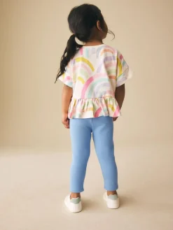 New Next Pale Blue Leggings (3mths-7yrs)