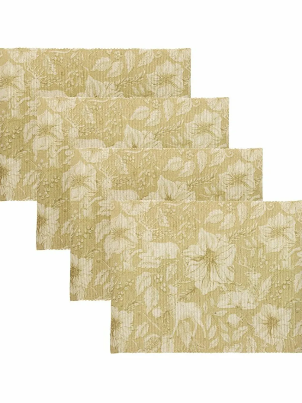 Paoletti Set of 4 Gold Stag Table Placemats^ Branded Kitchenware|Table Linen, Placemats & Coasters