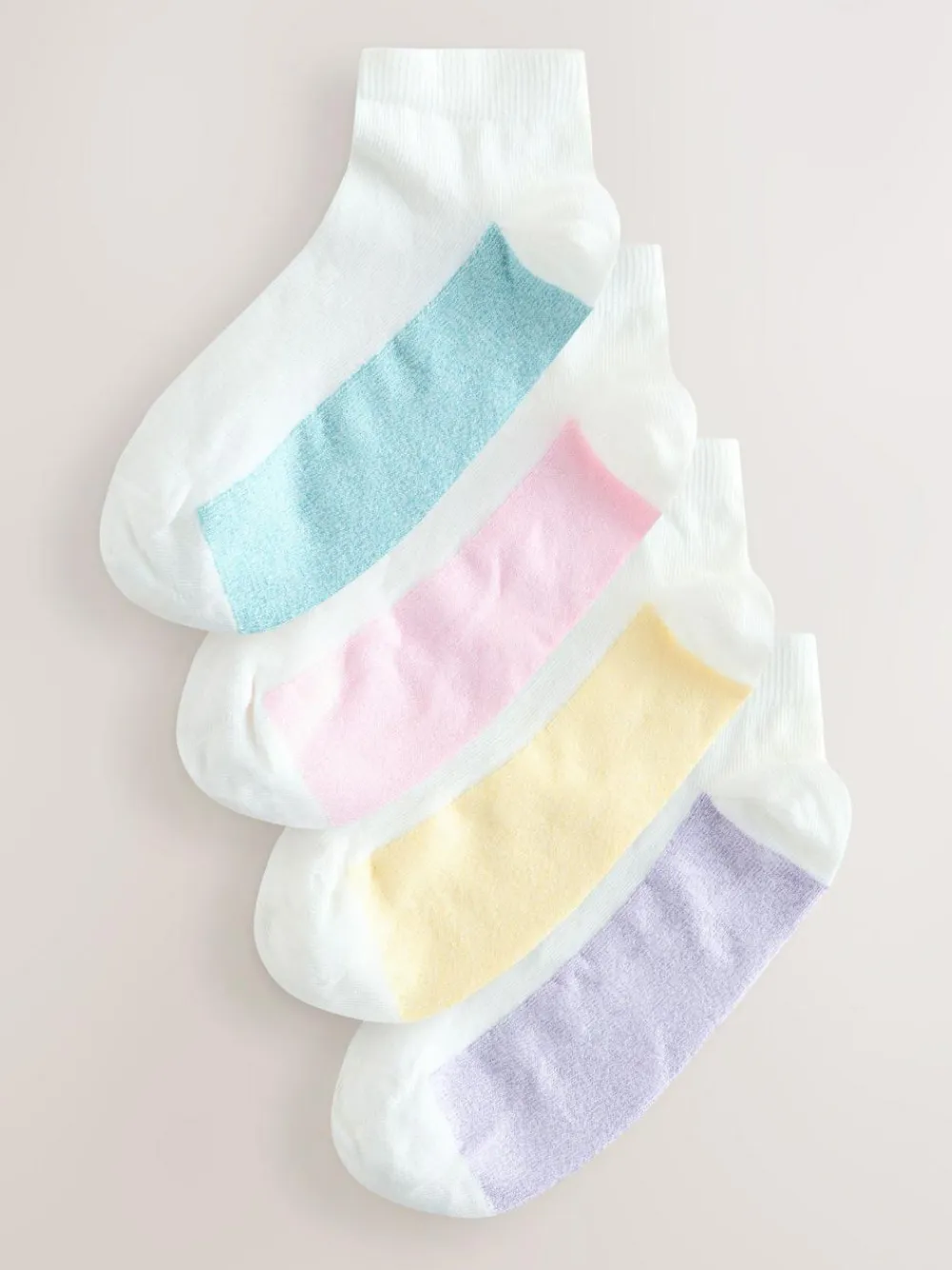 Best Next Pastel Marl Footbed Trainer Socks 4 Pack