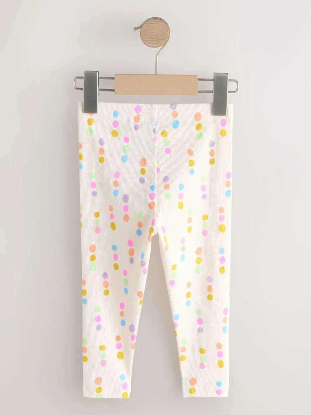 Next Pastel Rainbow Ribbed Leggings 5 Pack (3mths-7yrs)^ Baby Girls|Pants & Leggings