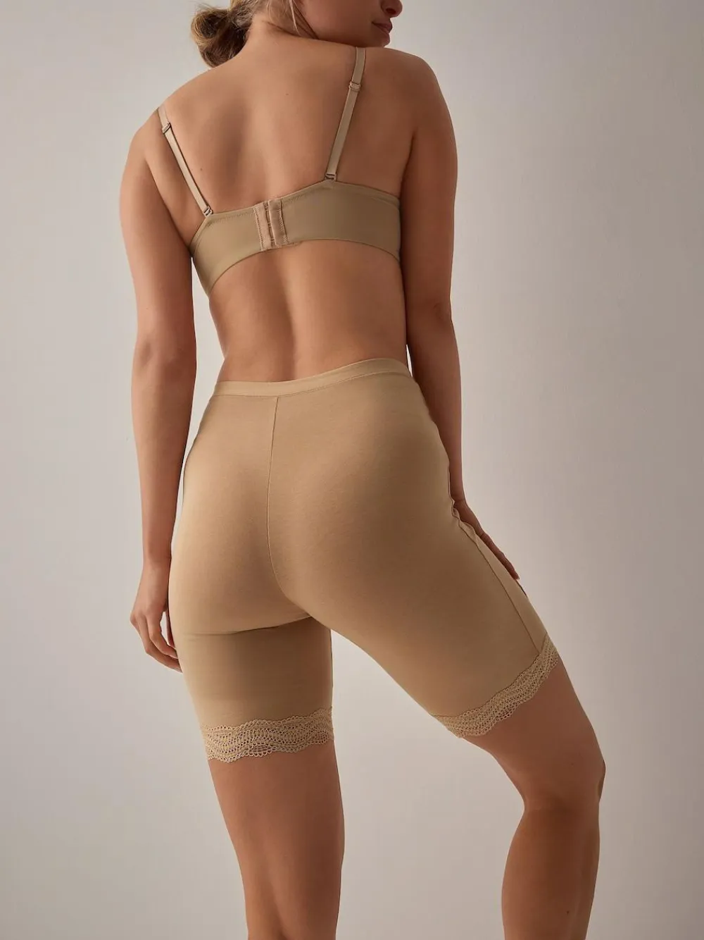 Outlet Next Cotton Blend Anti-Chafe Shorts 2 Pack Pastel Rose Nude