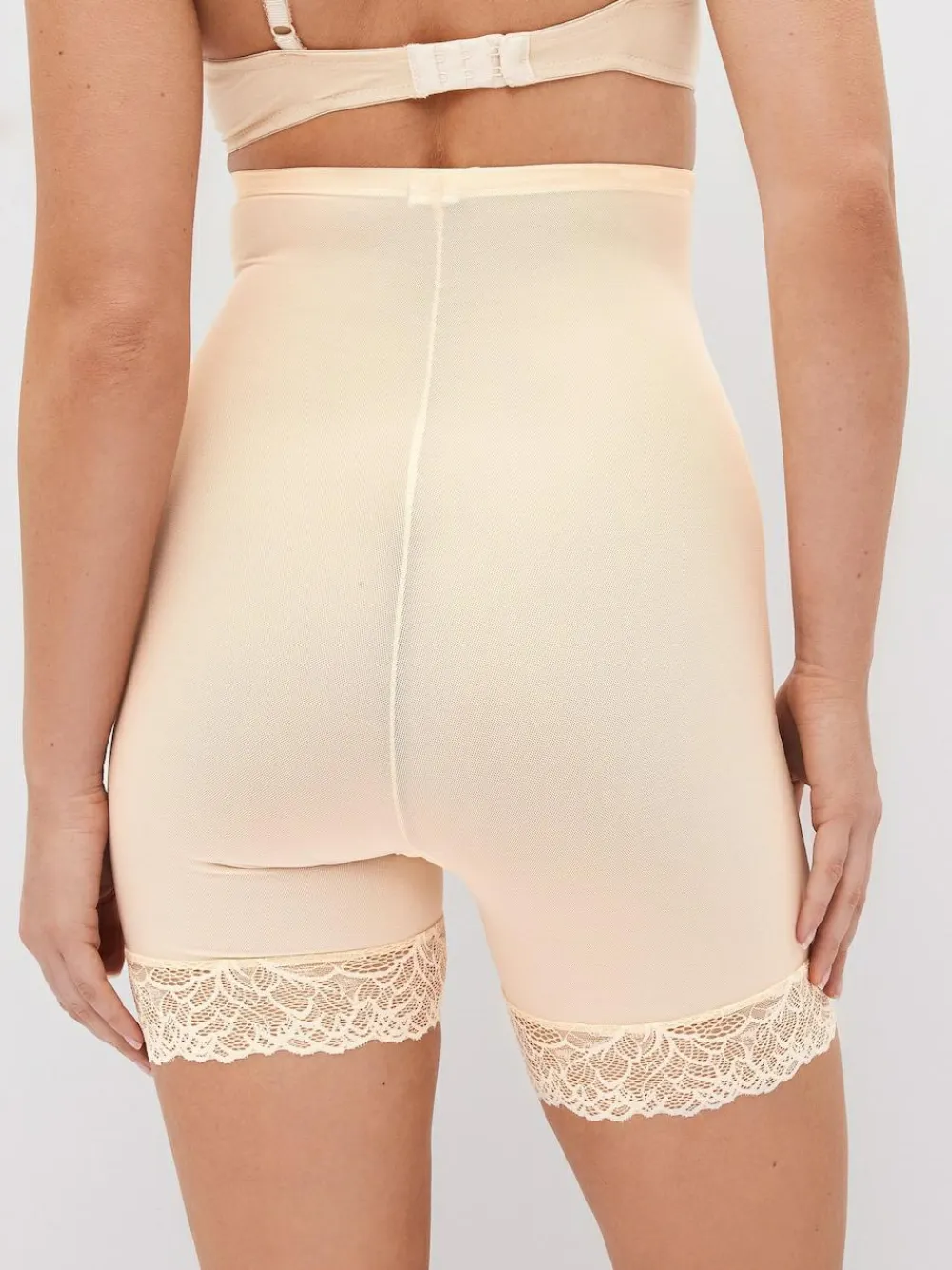 Hot Next Thigh Smoother Short Firm Tummy Control Shaping Briefs Pastel Rose Nude