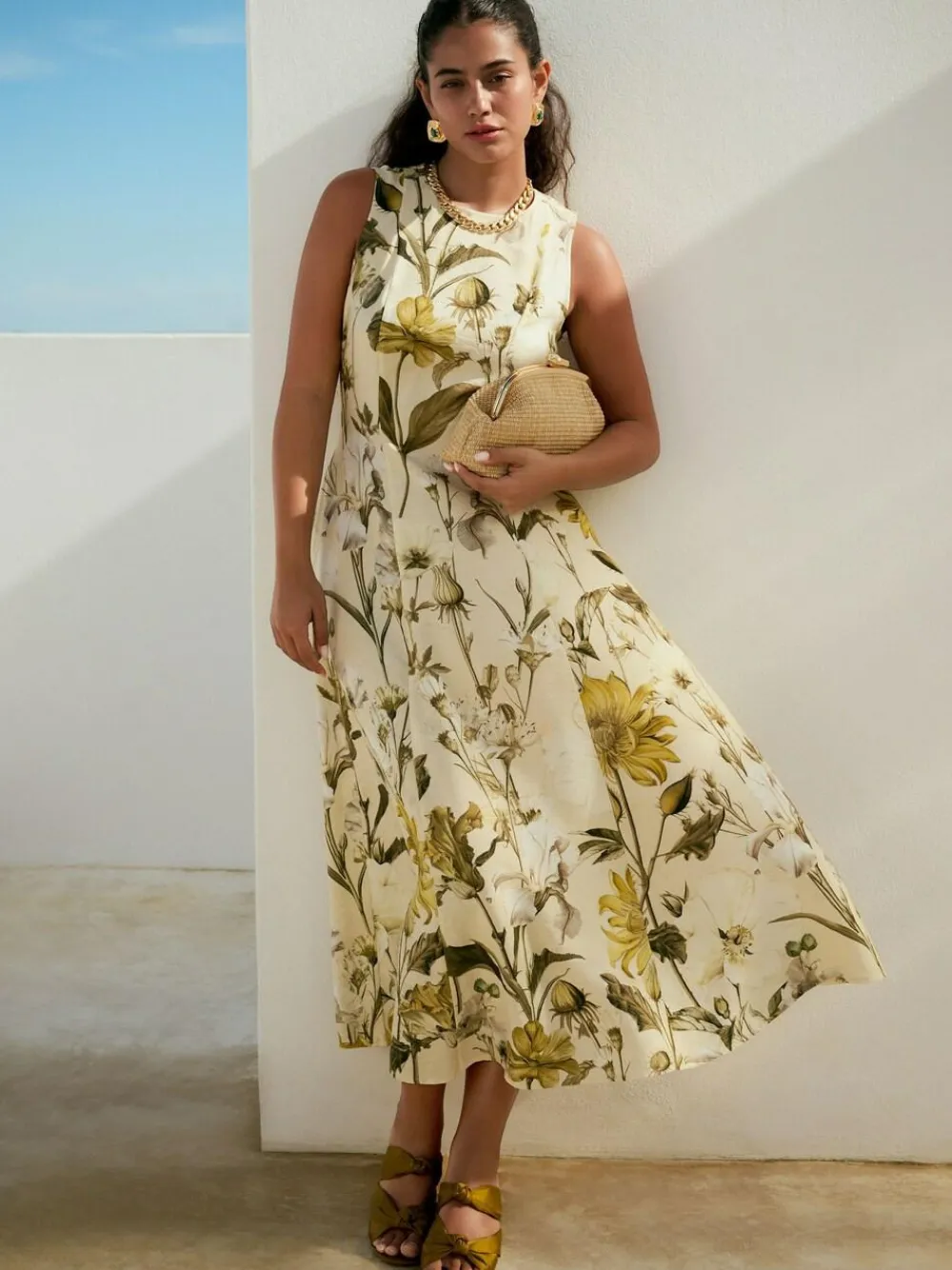 Next Sleeveless Column A-Line Maxi Dress^Women Maxi Dresses