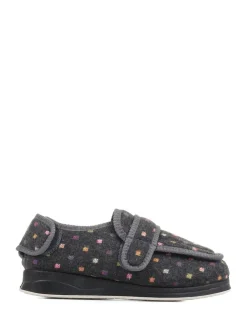 Outlet Pavers Grey Touch Fastening Full Slippers