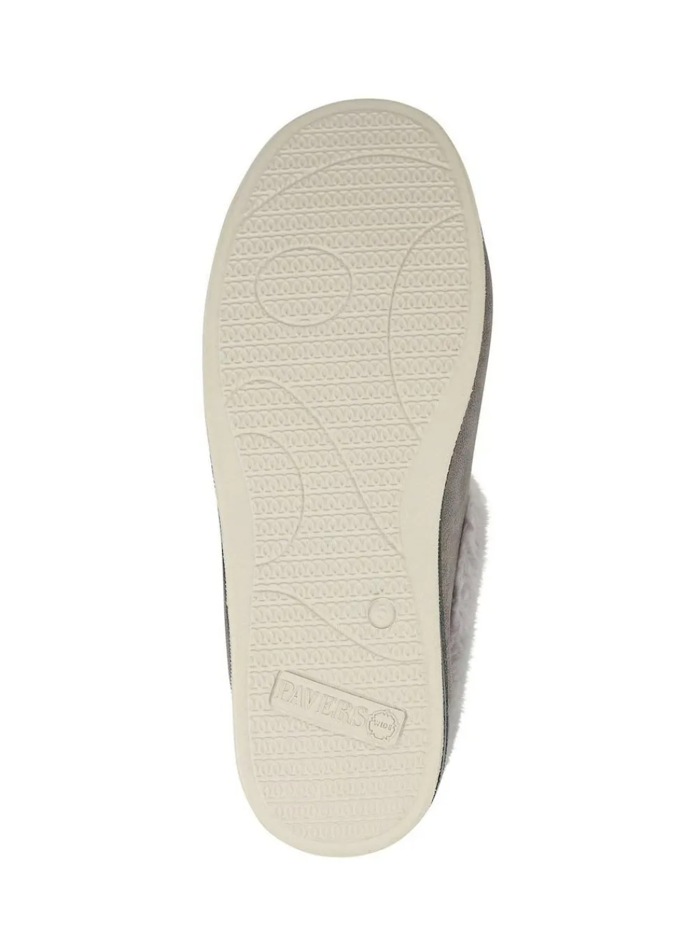 Pavers Wide Fit Memory Foam Cosy Slippers Grey