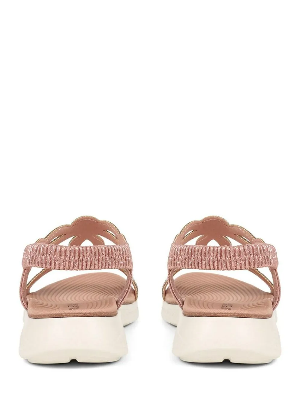 Pavers Grey Embellished Flatform Sandals^Women Flats