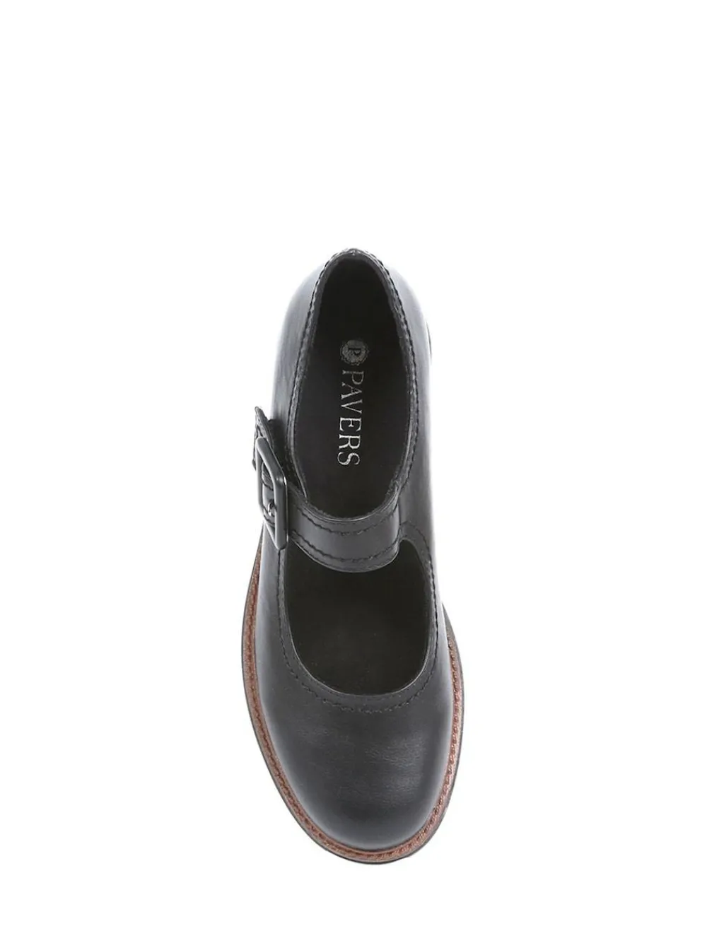 Pavers Mary Jane Buckle Shoes with Chunky Sole^Women Flats