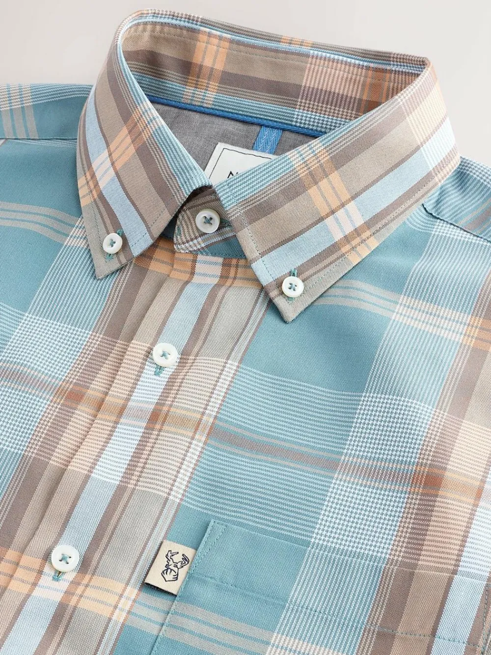 Next Regular Fit Short Sleeve Easy Iron Button Down Oxford Shirt^ Shirts