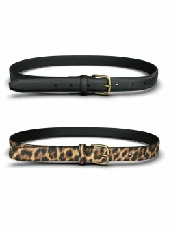 Online PIECES Belts 2 Pack