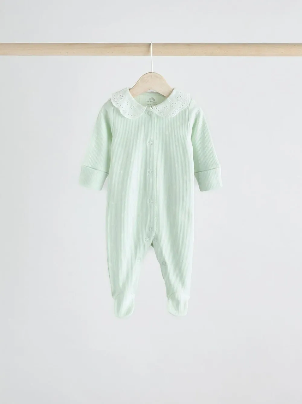 Next Pink 3 Pack Baby Sleepsuits (0-2yrs)^ Nightwear