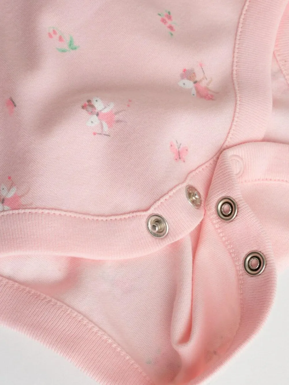 Online Next Pink 5 Pack Long Sleeve Baby Bodysuit