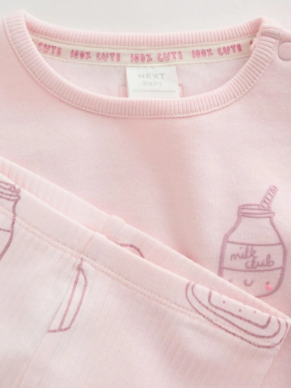 New Next Baby Sweatshirt and Leggings 2 Piece Set (0mths-2yrs) Pink