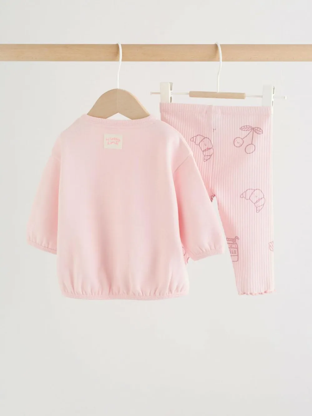 New Next Baby Sweatshirt and Leggings 2 Piece Set (0mths-2yrs) Pink