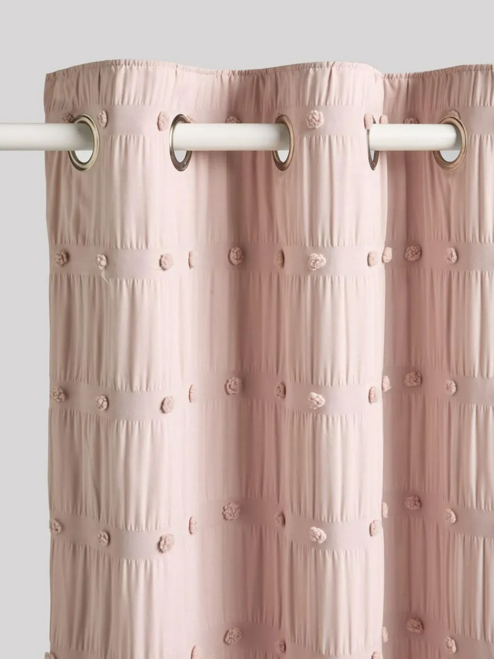 Best Next Bobble Pom Eyelet Blackout Curtains Pink