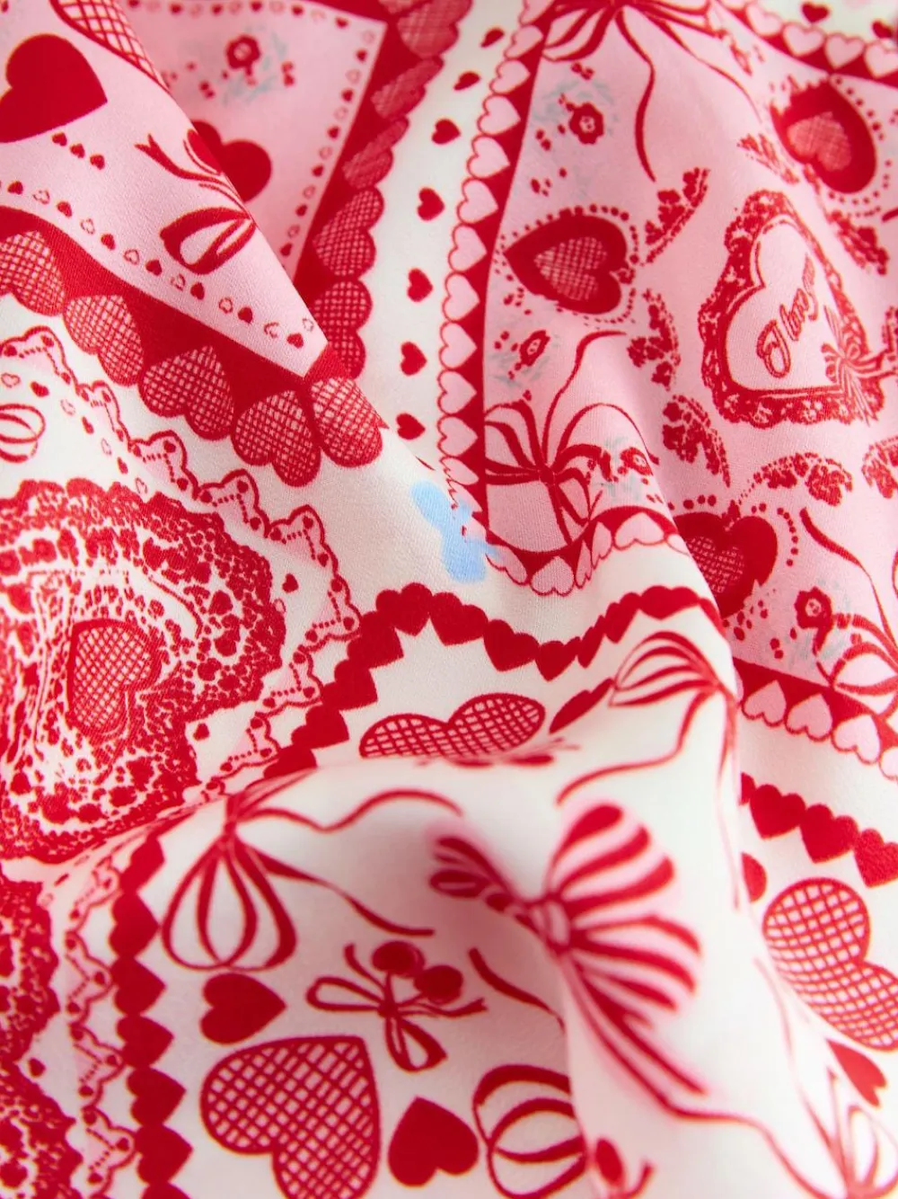 Next Pink Bows Satin Button Through Pyjamas^Women Nightwear|Pyjamas