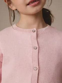 Sale Next Button Up Cardigan 3yrs-16yrs (3mths-16yrs) Pink