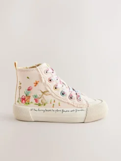 Next Pink Character Wide Fit (G) High Top Trainers^ Sneakers|Sneakers