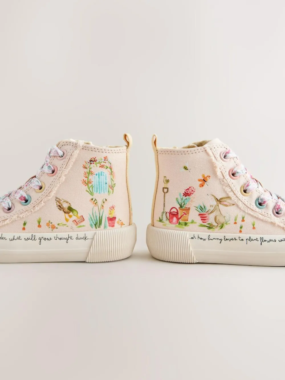 Next Pink Character Wide Fit (G) High Top Trainers^ Sneakers|Sneakers