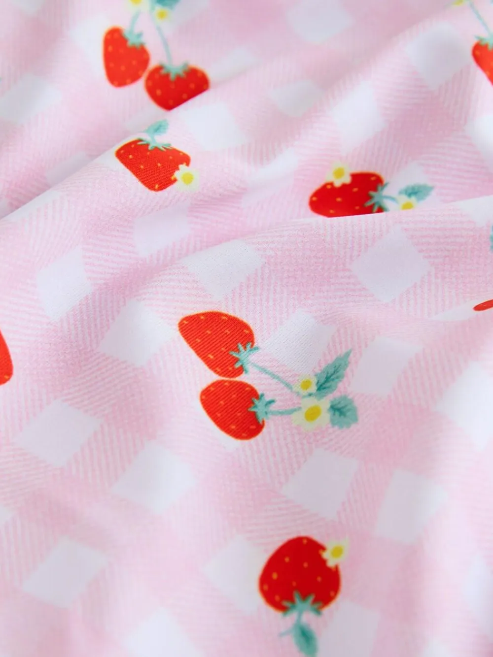 Hot Next Frill Swimsuit (3-16yrs) Pink Cherry Gingham