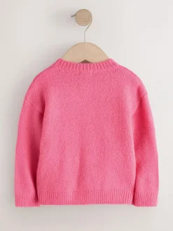 Next Pink 3D Flower Cardigan (3mths-7yrs)^ Knitwear|Knitwear