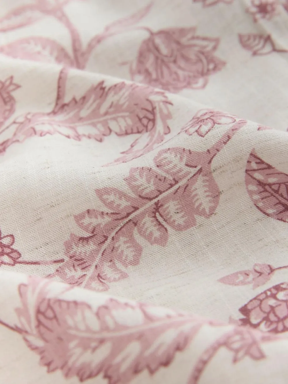 Outlet Next Pink Floral Viscose/Linen Blend Dressing Gown