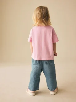 Discount Next Short Sleeve Embroidered T-Shirt (3mths-7yrs) Pink Flower