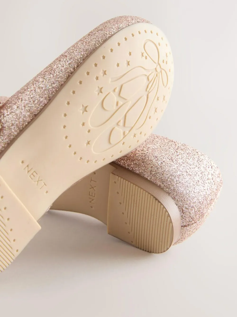 Online Next Pink Glitter Standard Fit (F) Flower Girl Occasion Mary Jane Shoes