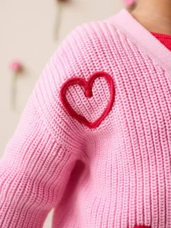 Clearance Next Pink Love Bug Cardigan (3mths-7yrs)