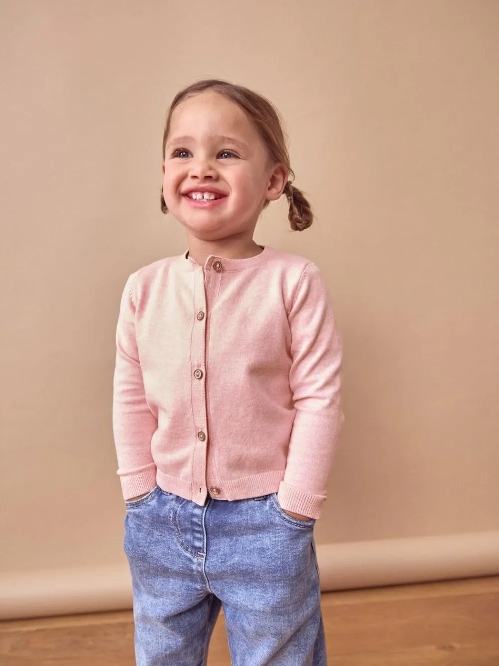 Hot Next Cardigan (3mths-10yrs) Pink Marl