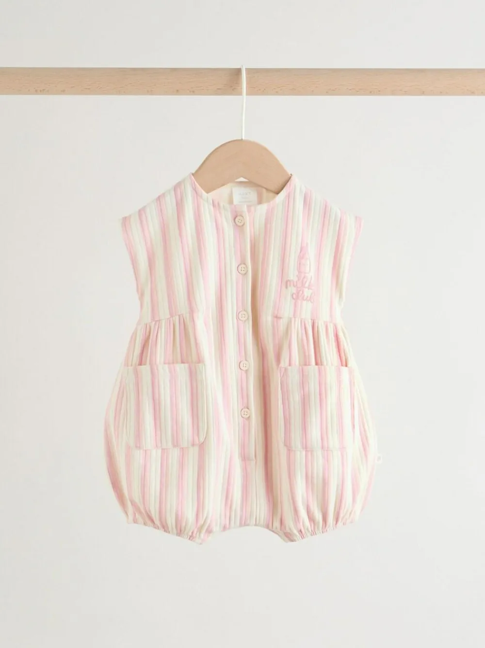 Next 3 Pack Baby Rompers Pink Milk Club