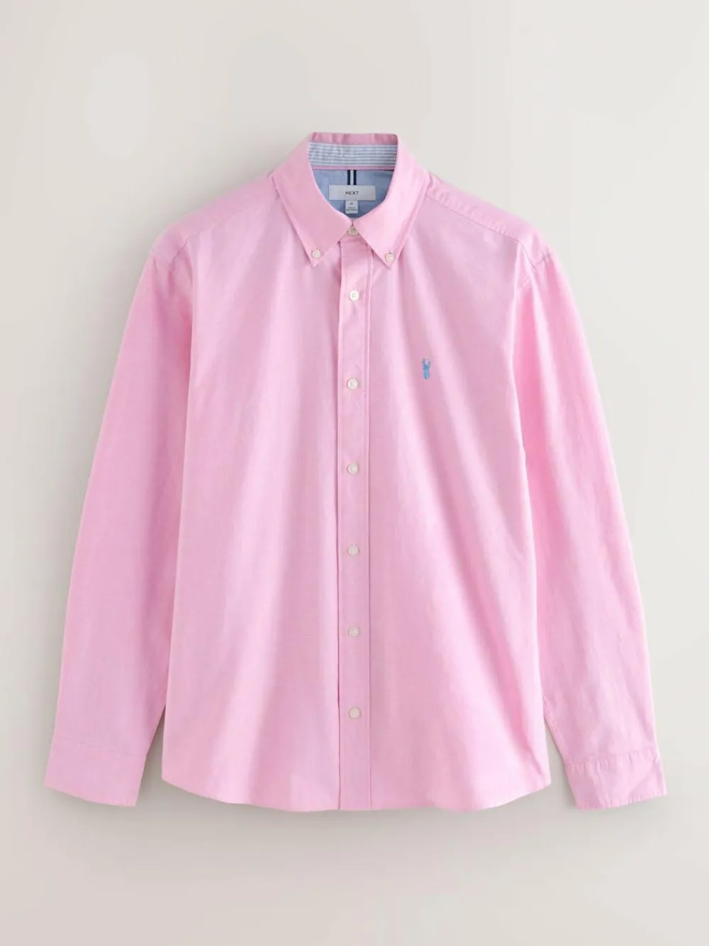 Hot Next Pink Slim Fit Long Sleeve Oxford Shirt