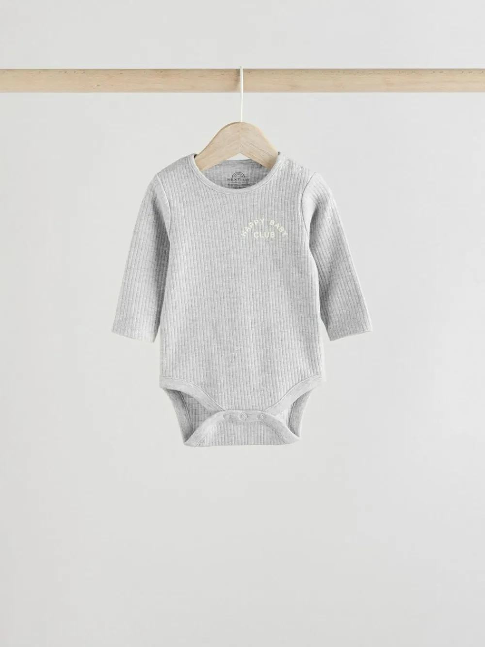 Sale Next 3 Pack Long Sleeve Baby Bodysuits Pink Slogan