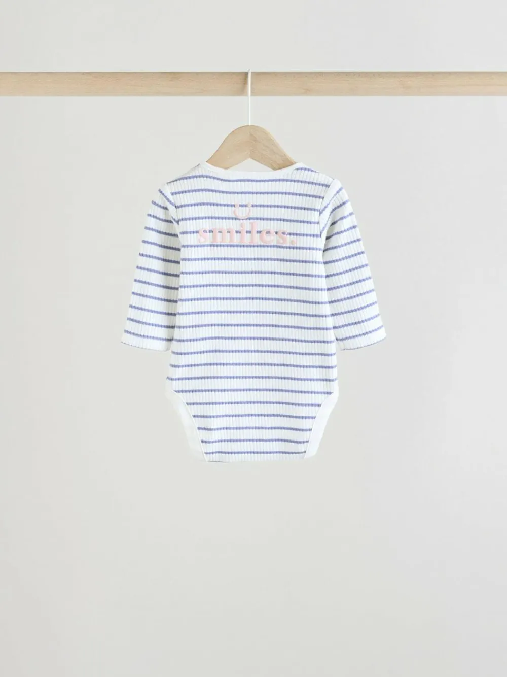 Sale Next 3 Pack Long Sleeve Baby Bodysuits Pink Slogan