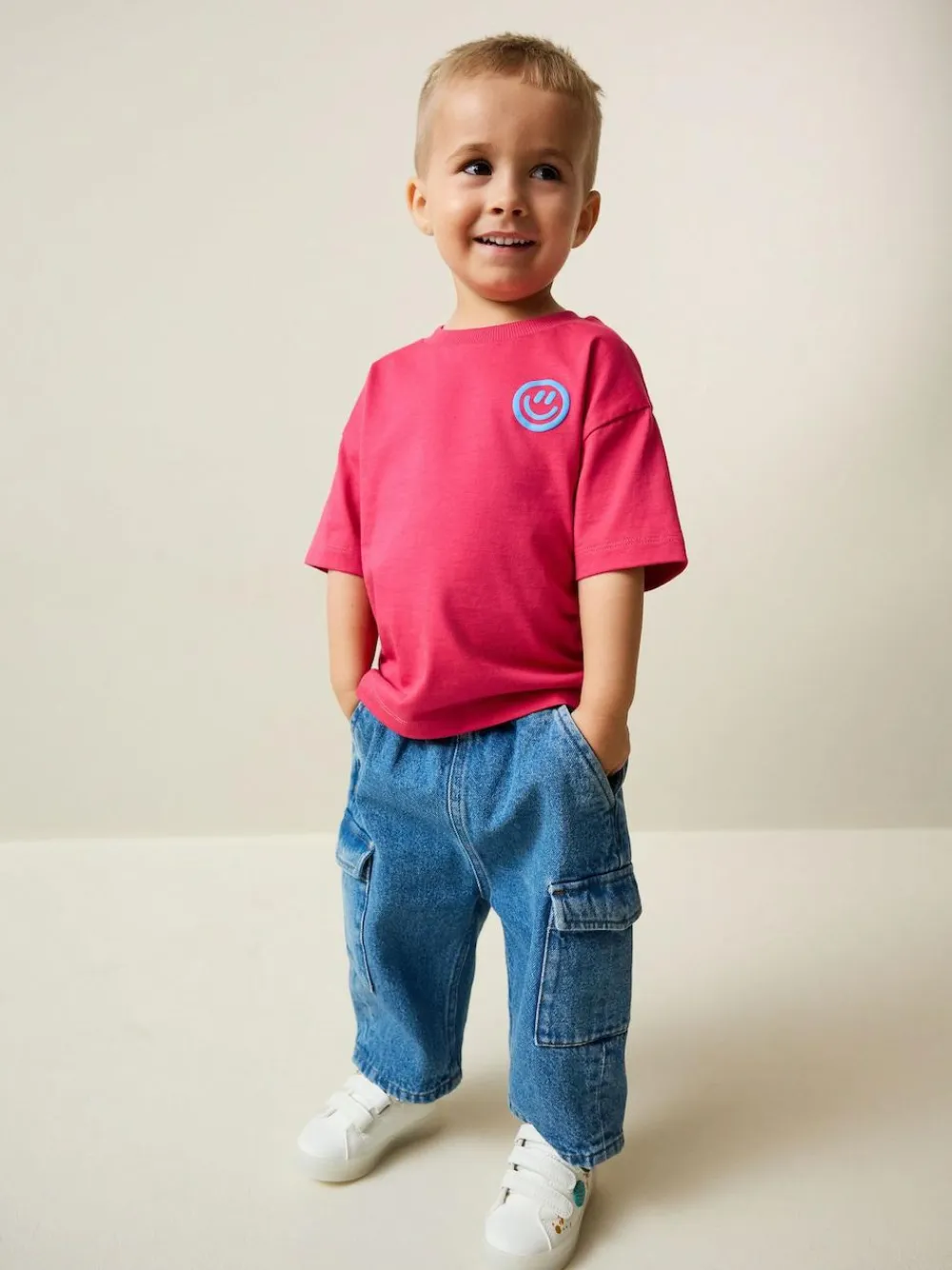 Outlet Next Pink Smile Short Sleeve Small Graphic T-Shirt (3mths-7yrs)