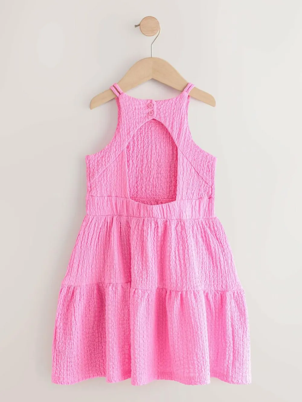 Discount Next Pink Strappy Crinkle Summer Dress (3-16yrs)