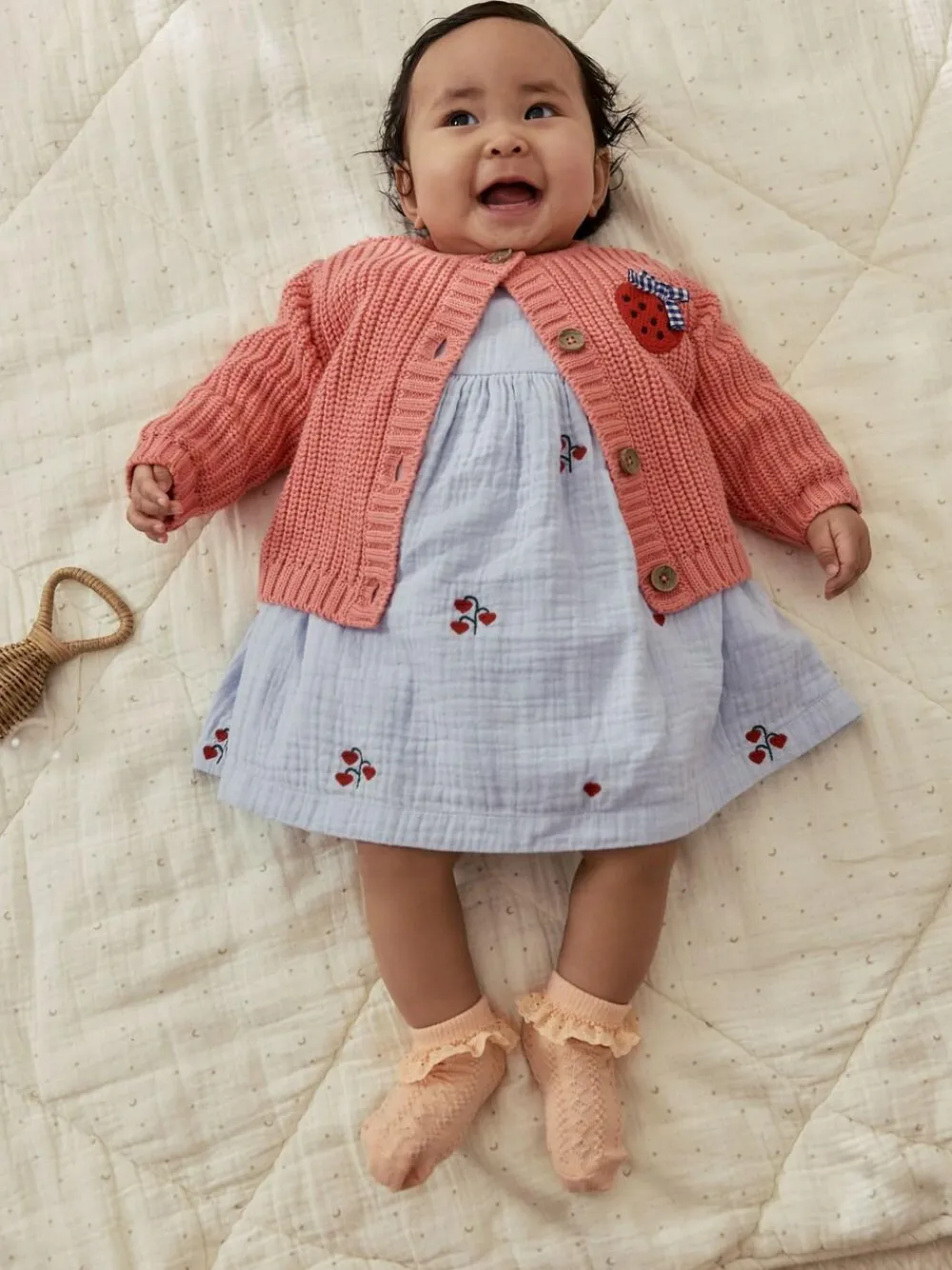 Next Baby Embroidered Back Cardigan (0mths-2yrs)^ Knitwear|Knitwear