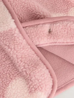 Next Pink Tonal Heart Printed Borg Baby Jacket (0-18mths)^ Baby Winter Clothing|Coats, Jackets & Pramsuits