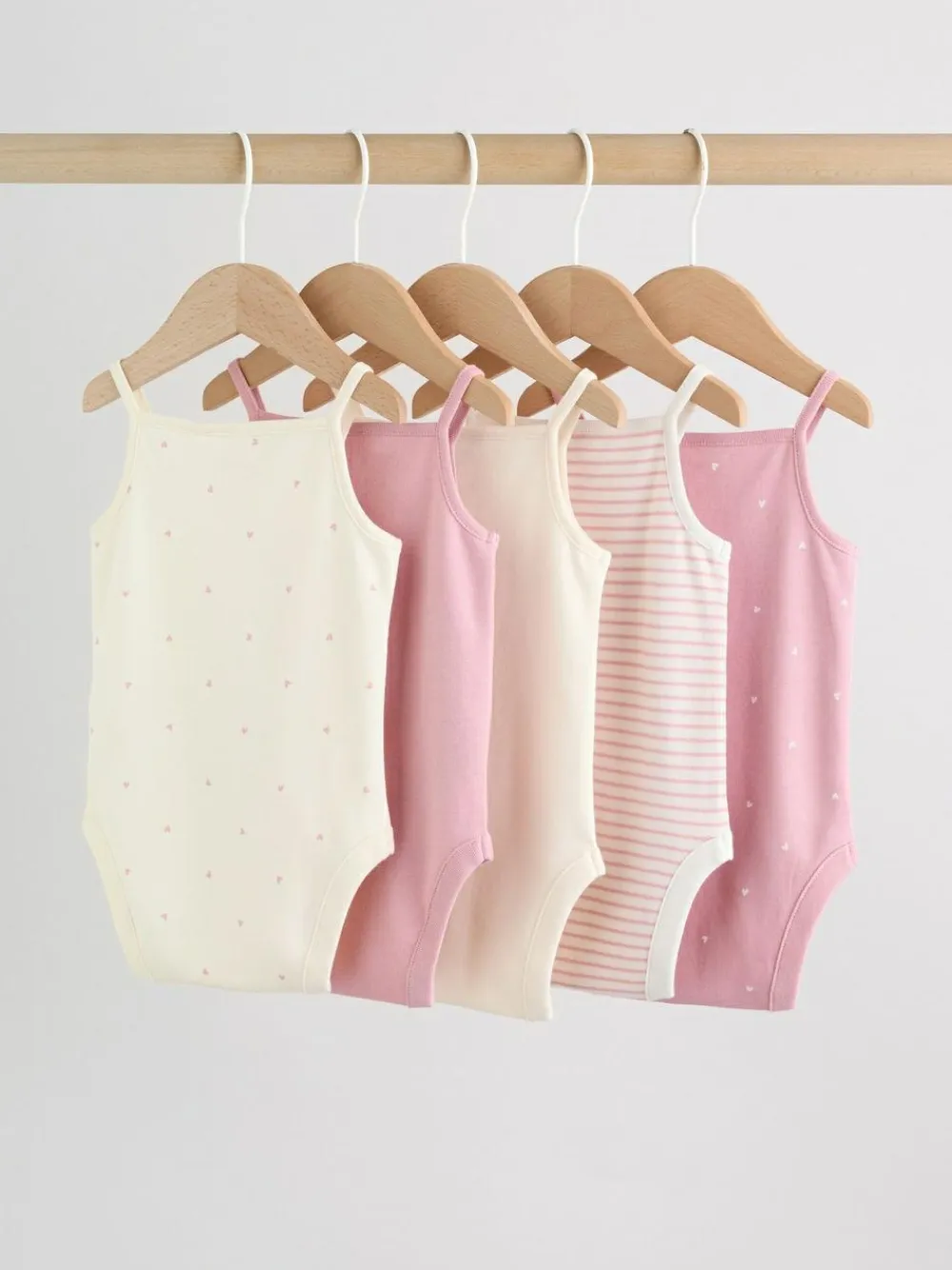 Next Pink Vest Baby Bodysuits 5 Pack^ Bodysuits & Vests|Vests