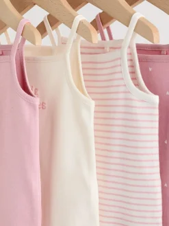 Next Pink Vest Baby Bodysuits 5 Pack^ Bodysuits & Vests|Vests
