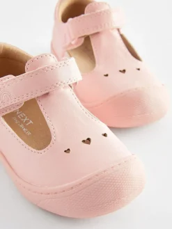 Next Wide Fit (G) Crawler T-Bar Shoes Pink