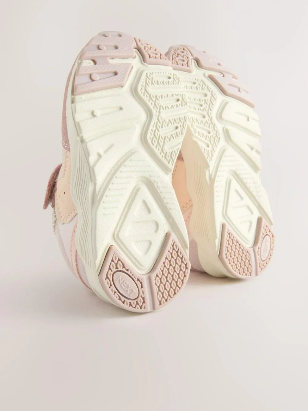 Clearance Next Wide Fit (G) Elastic Lace Touch Fasten Trainers Pink