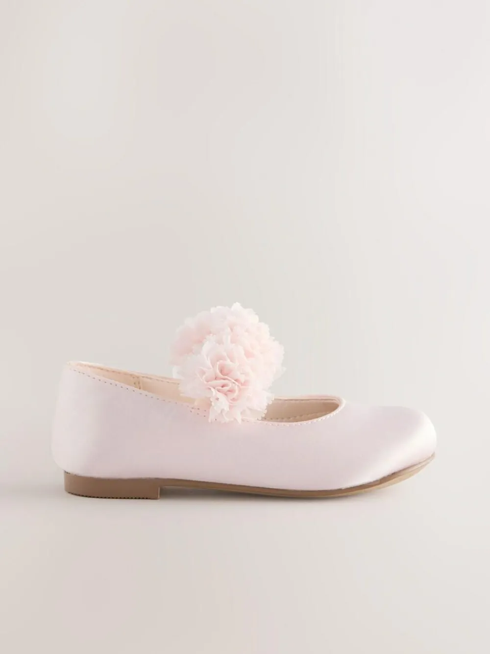 Hot Next Wide Fit (G) Satin Flower Girl Occasion Mary Jane Shoes Pink