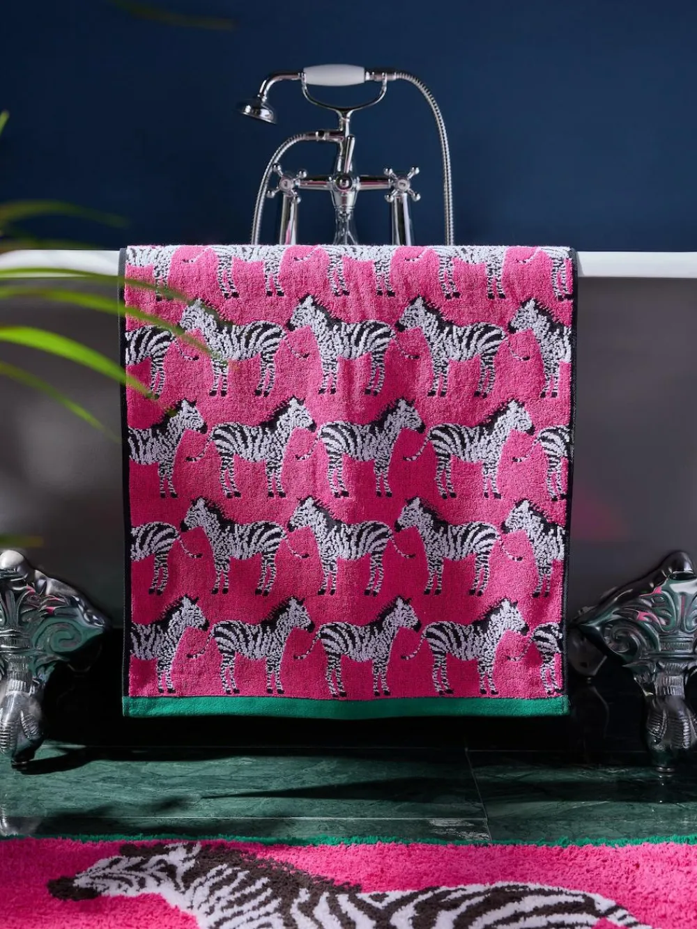 Discount Next Pink Zebra 100% Cotton Towels