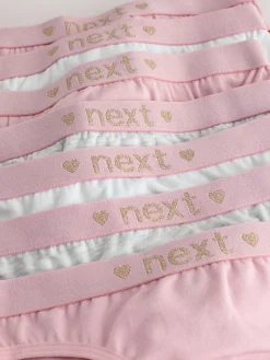Clearance Next Bikini Briefs 7 Pack (5-16yrs) Pink/Grey