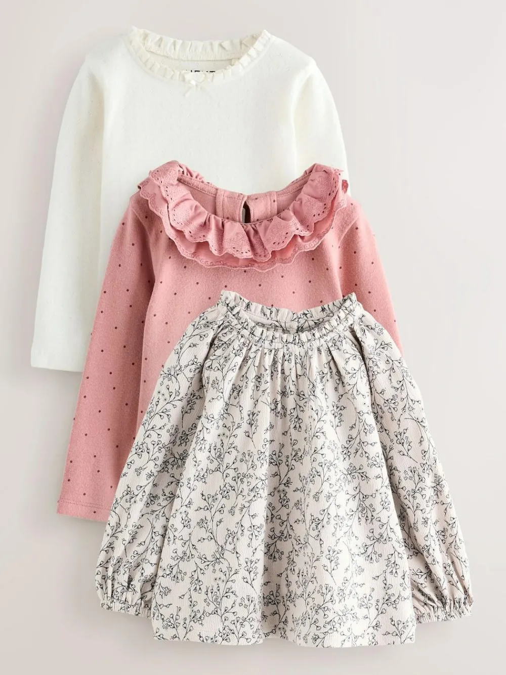 Next Long Sleeve Embroidered Tops (3mths-7yrs)^ T-Shirts