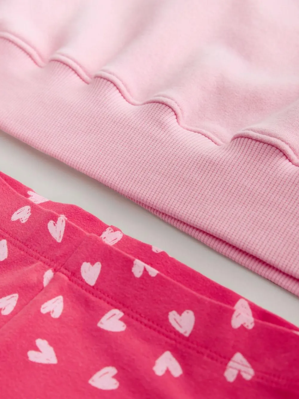 Sale Next Sweatshirt and Flare Leggings Set (3-16yrs) Pink/Red Heart