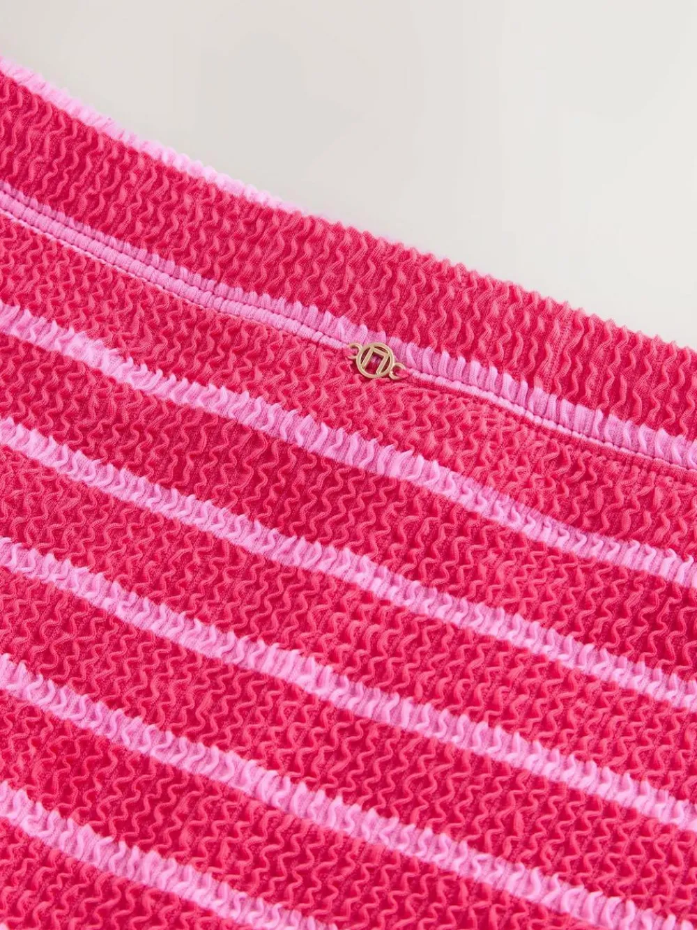 Discount Next Pink/Red Stripe Crinkle Swim Shorts Bikini Bottoms
